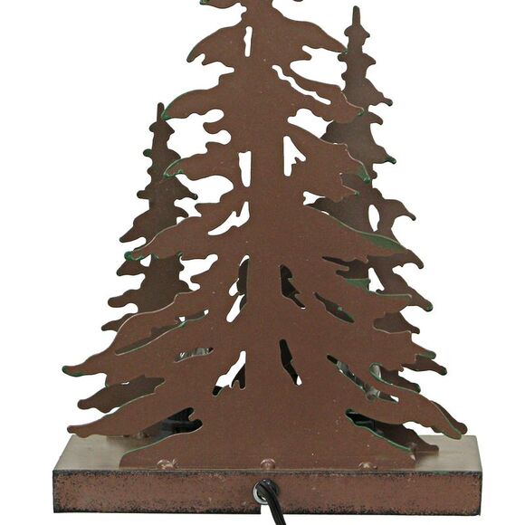 Rustic Metal Rude Bigfoot In Forest Accent Lamp Decorative Sasquatch Home Decor - Picture 6 of 10